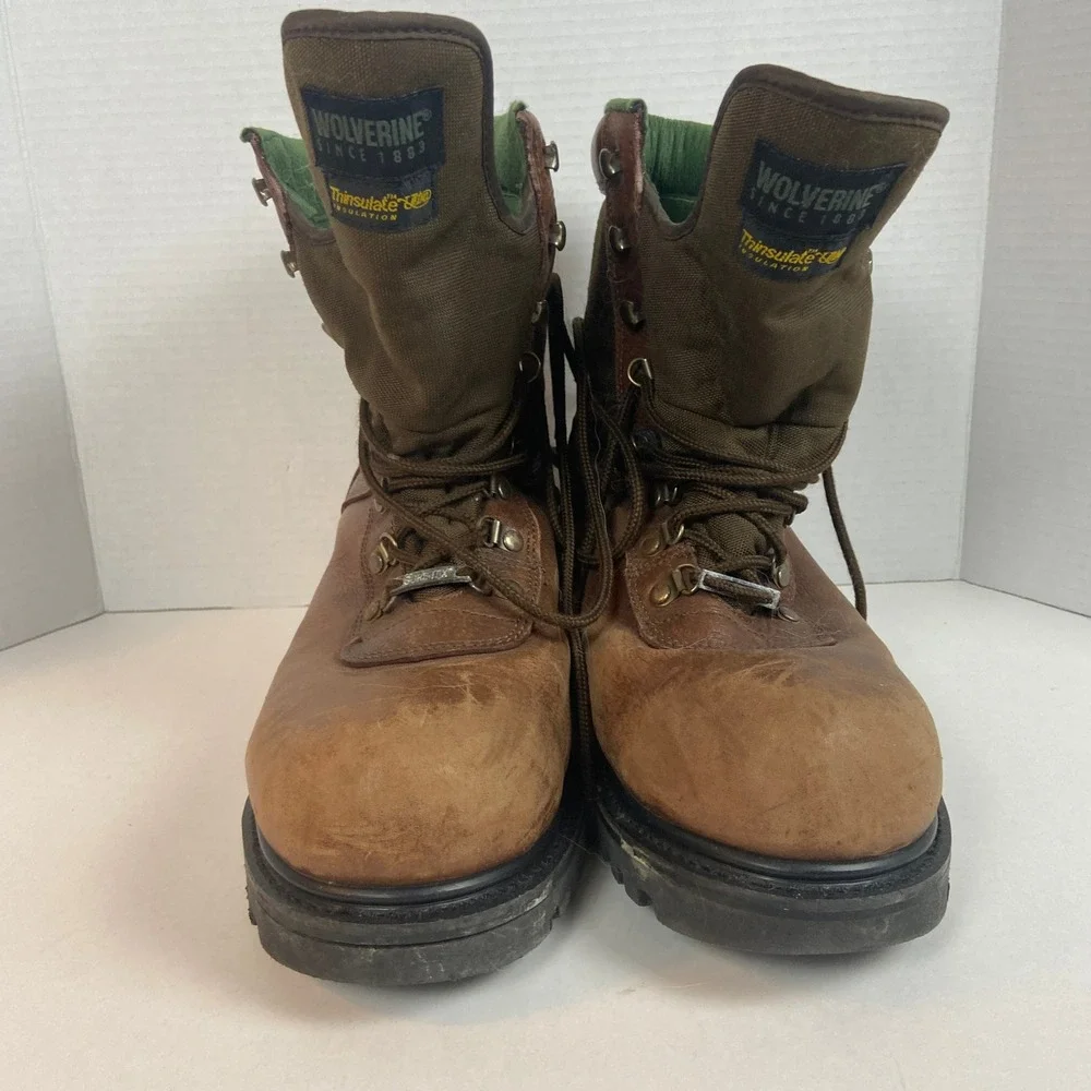 Wolverine Gore-Tex Thinsulate Boots Men 11 Brown Leather Hunting Work Waterproof